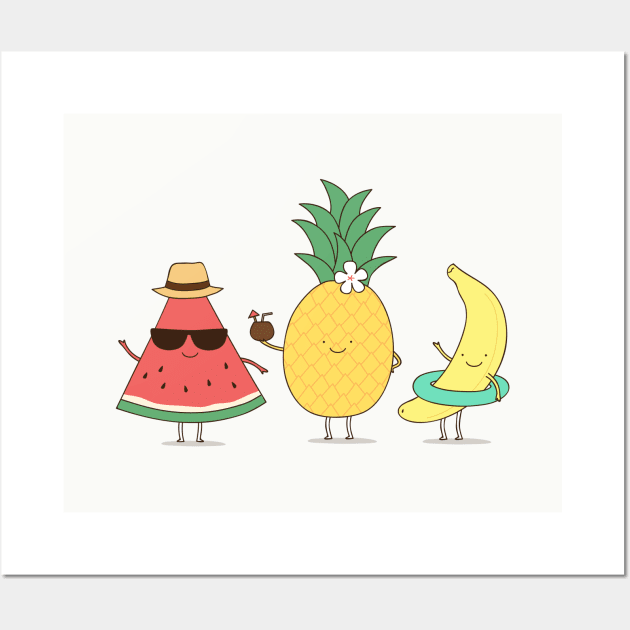 Tropical fruits Wall Art by milkyprint